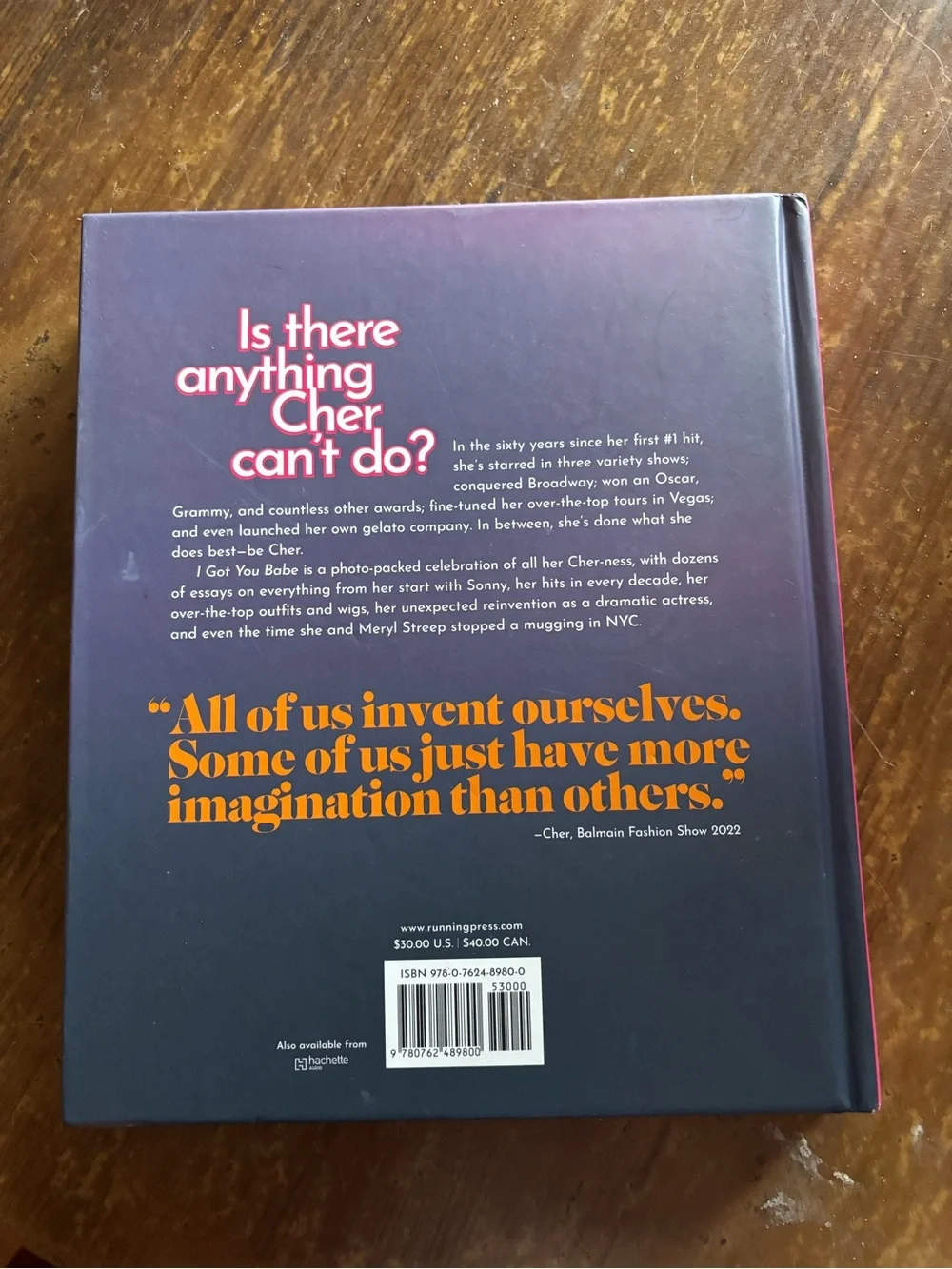 Cher I Got You Babe Purple Hardcover Coffee Table Book excellent condition